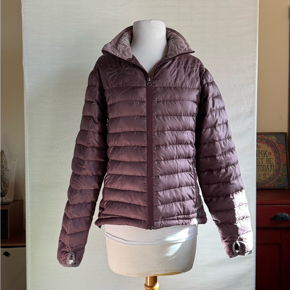 Kuhl Women's Quilted Puffer Jacket in Dusty Plum
